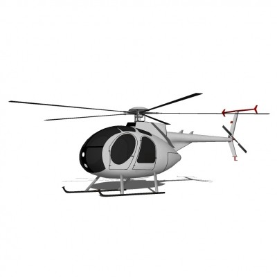 现代直升飞机su模型
