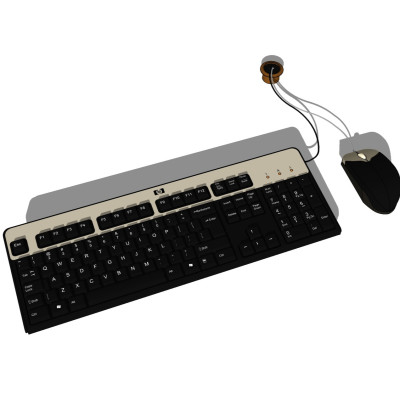 现代电脑键盘鼠标su模型