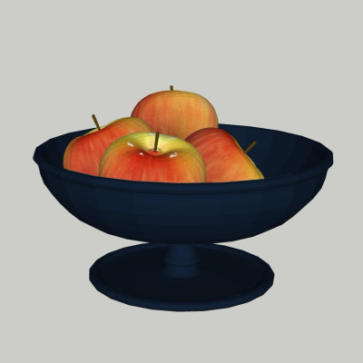 现代苹果水果su模型