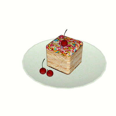 现代蛋糕食品su模型