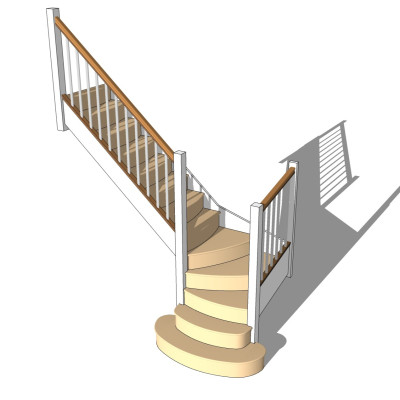 现代简约楼梯su模型