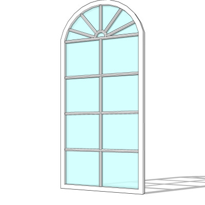 欧式玻璃窗户su模型