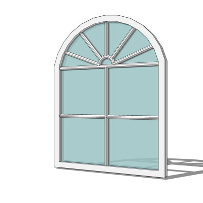 欧式玻璃窗户su模型