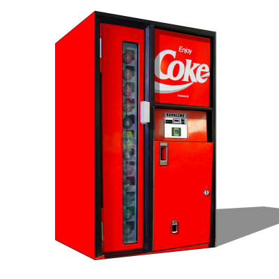 现代饮料自售机su模型