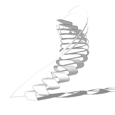 现代创意楼梯su模型