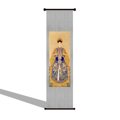 中式皇后装饰画su模型