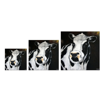 现代奶牛装饰画su模型
