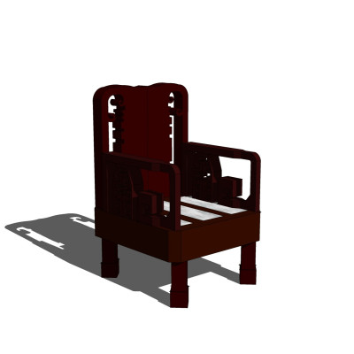 中式单椅su模型