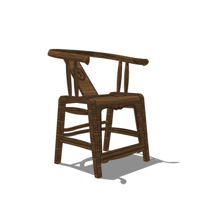 中式圈椅su模型