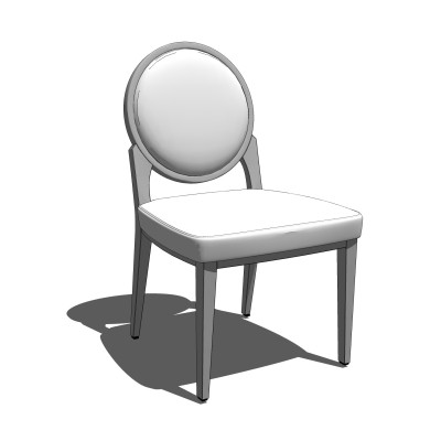 美式简约单椅su模型
