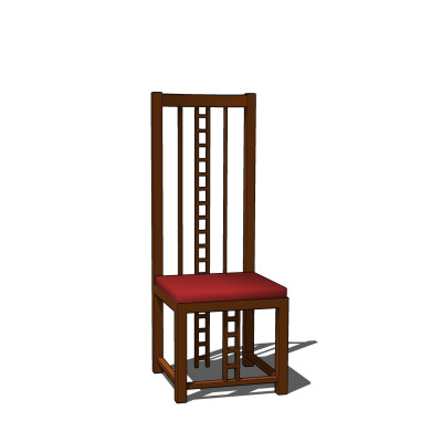 现代实木单人椅su模型