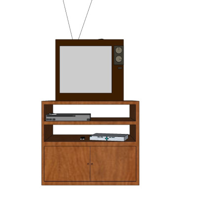 现代复古电视机su模型