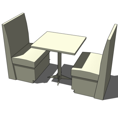 现代休闲桌椅su模型