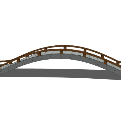现代拱桥免费su模型