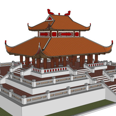 中式古建su模型