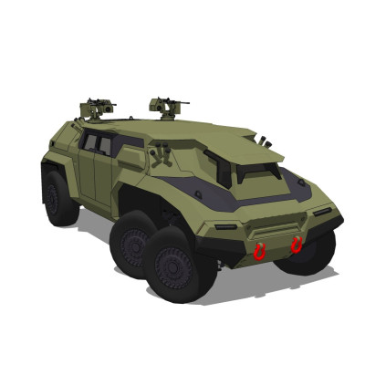 现代军事装甲车su模型