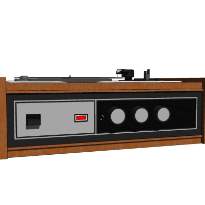 现代复古唱片机su模型