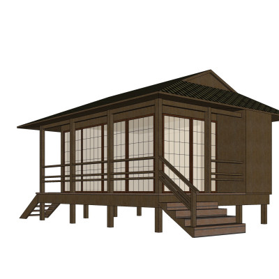 日式小木屋su模型