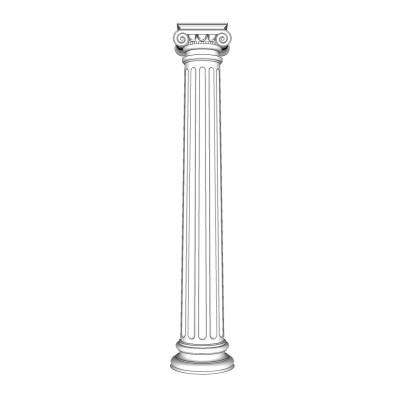 欧式石膏雕花罗马柱su模型