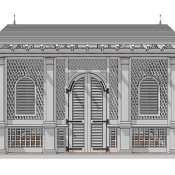 欧式建筑外观su模型