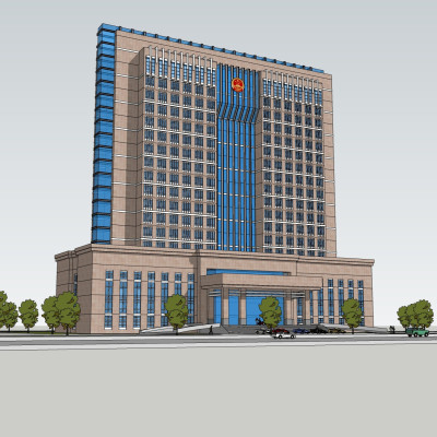 新古典行政办公楼su模型