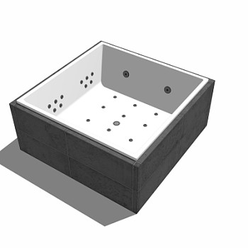 现代浴缸su模型