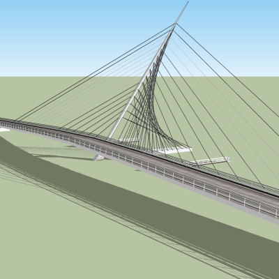 现代公路大桥su模型
