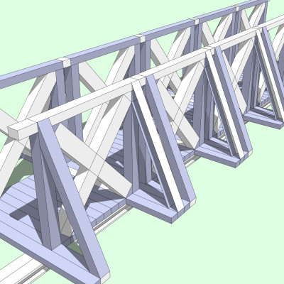现代大桥su模型