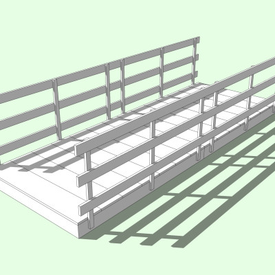 现代木桥su模型
