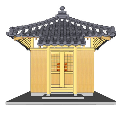 日式神社su模型