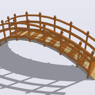 自然风拱桥su模型