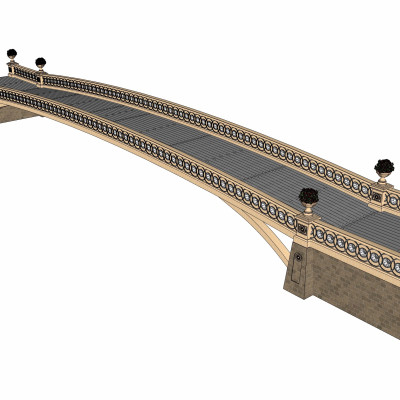 欧式大桥su模型