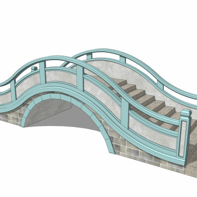 自然风拱桥su模型