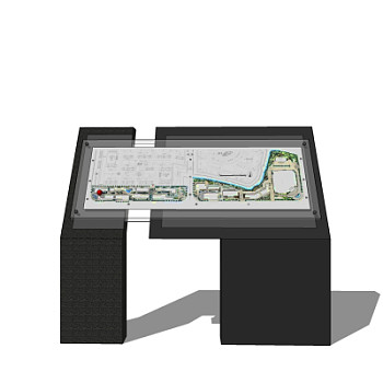 现代指示牌su模型