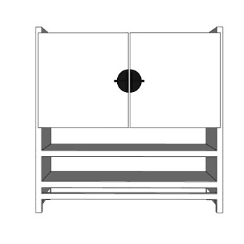 中式储物柜su模型
