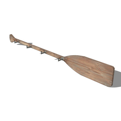 现代实木船桨su模型