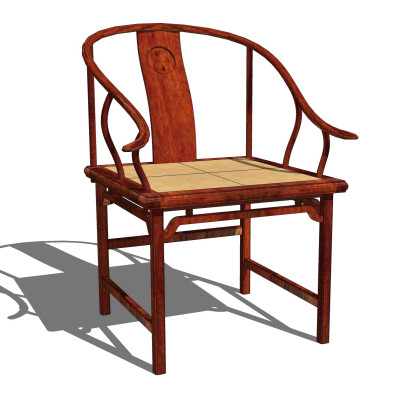 中式实木圈椅su模型