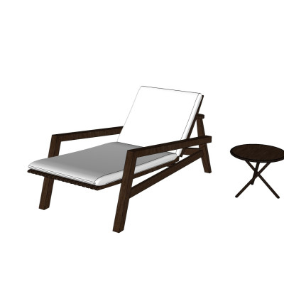 新中式躺椅su模型