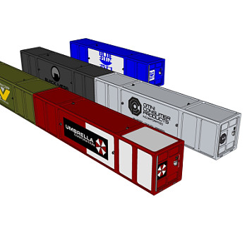 工业风集装箱su模型
