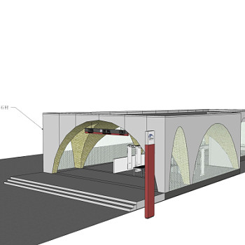 现代地铁出口免费su模型