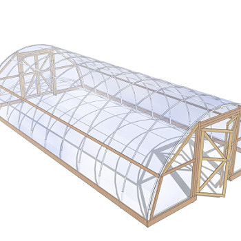 现代温室大棚su模型