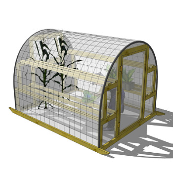 现代温室大棚su模型