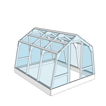 现代温室大棚免费su模型