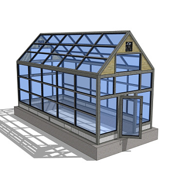 现代温室大棚免费su模型