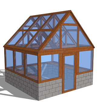 现代温室大棚免费su模型