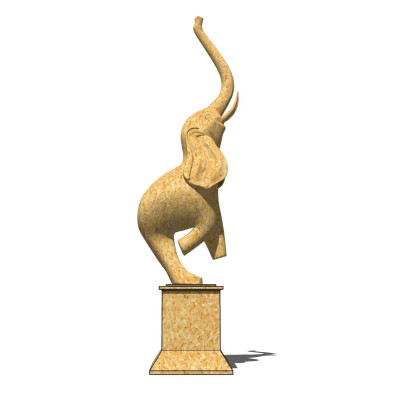 现代大象雕塑su模型