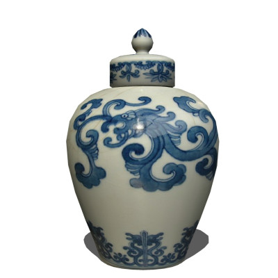 中式陶瓷罐su模型