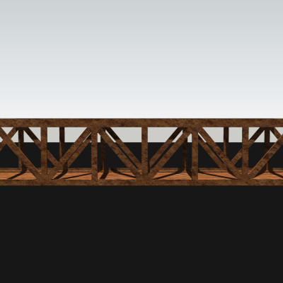 现代铁艺桥su模型
