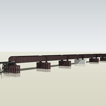 工业风桥梁免费su模型