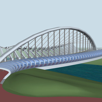 现代桥梁免费su模型